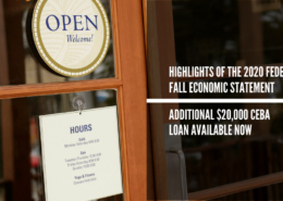Highlights of the 2020 Federal Fall Economic Statement | Additional $20,000 CEBA loan available now - Business